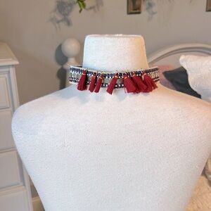 Choker Necklace Tassels Beaded Tribal Bohemian New